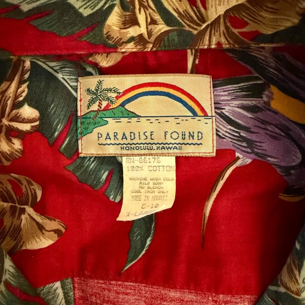 *SOLD* Paradise Found Hawaiian shirt. As seen on Tom Selleck in Magnum PI - Picture 3 of 4
